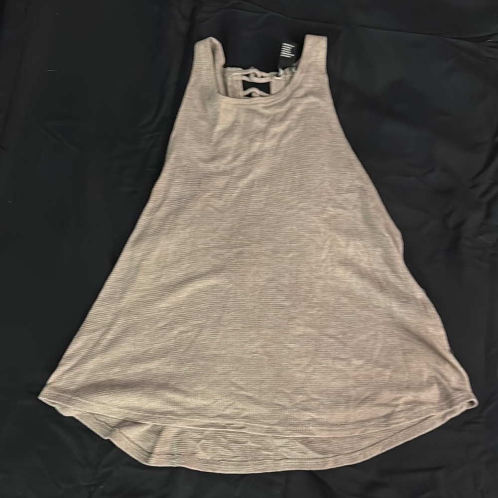 Women's Beige Sleeveless Top